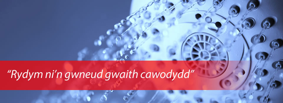 "Rydym ni’n gwneud gwaith cawodydd"